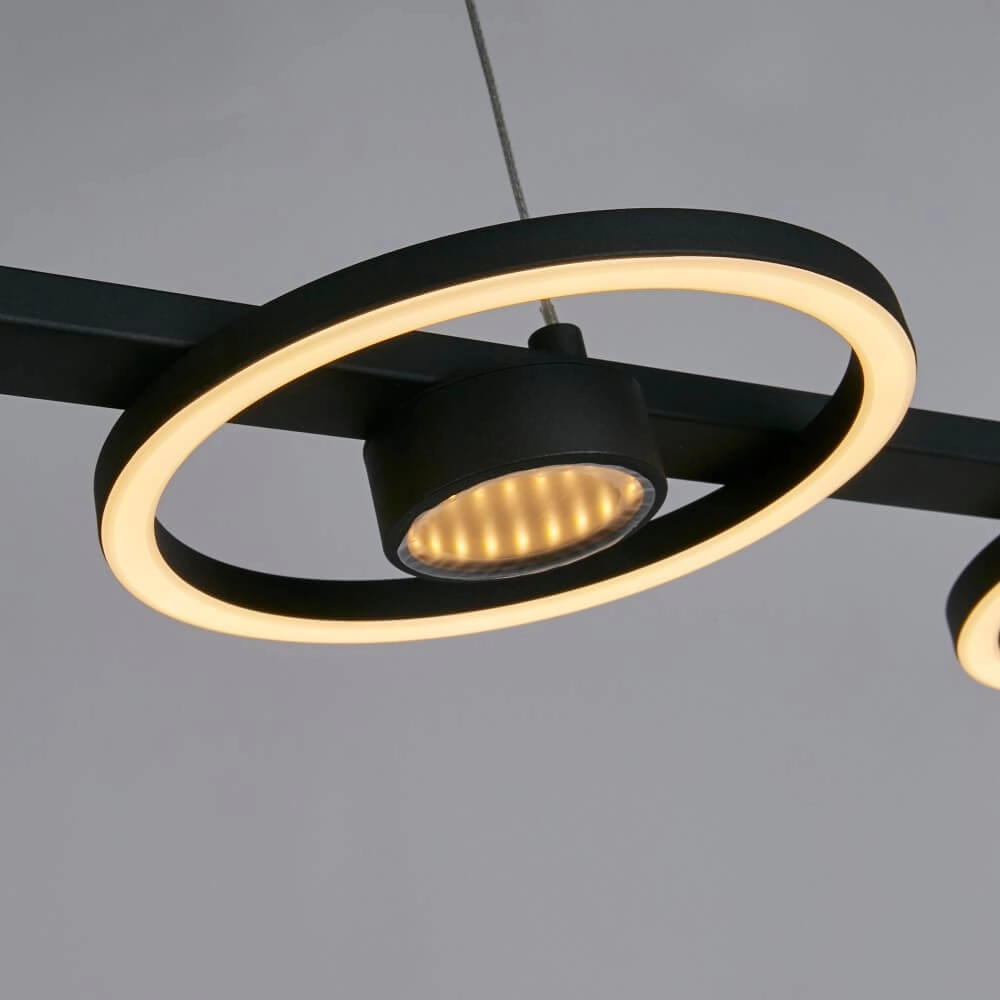 4-light modern pendant lamp Space black Searchlight 5053423274454