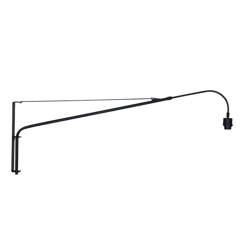 Black wall lamp Vela Lino with cream cap Steinhauer 8712746182491