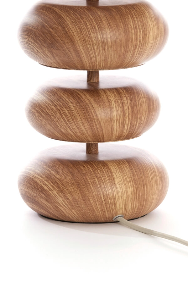 Table lamp Danialo wood with cream 60cm Light & Living 8717807756826