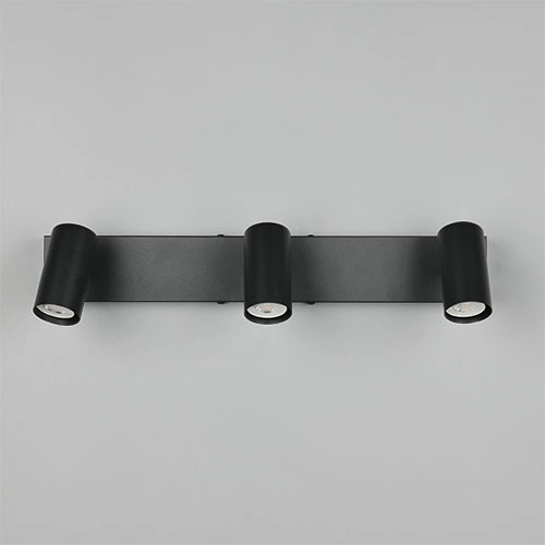 Surface-mounted spot Taryn 3-light black Trio 4017807685596