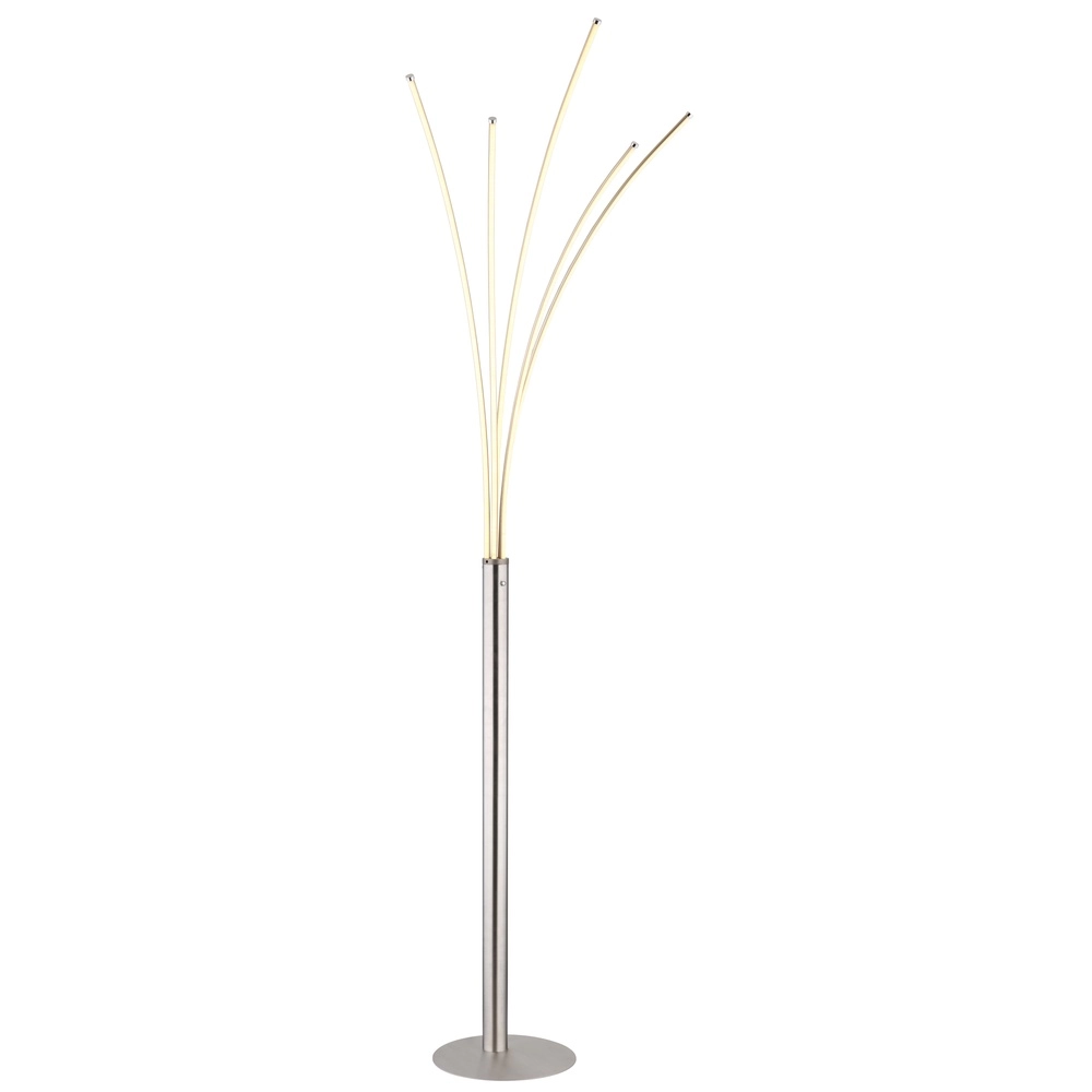 Modern floor lamp Bizzy nickel