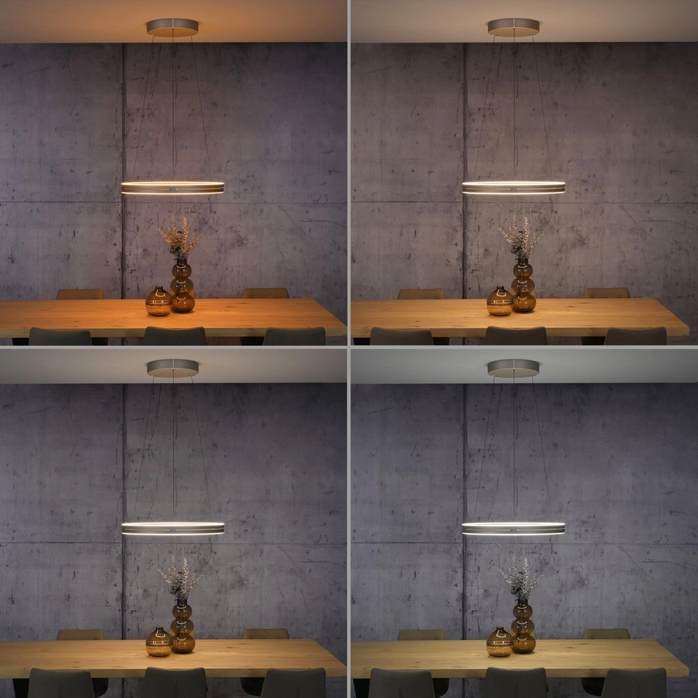 Office pendant lamp Pure E-Loop bronce - Ø 70cm Paul Neuhaus 4012248398364