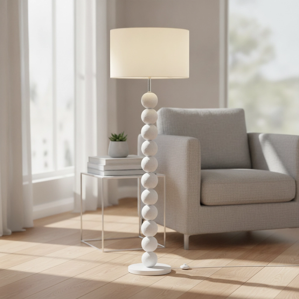 White floor lamp Chamois design