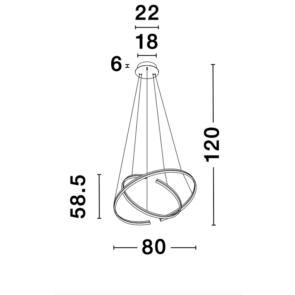 Black pendant lamp Torrente round Lyora 5212017419620