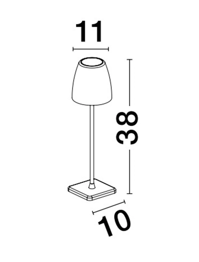 Rechargeable table lamp Colt 38cm rust brown Lyora 5212017444912