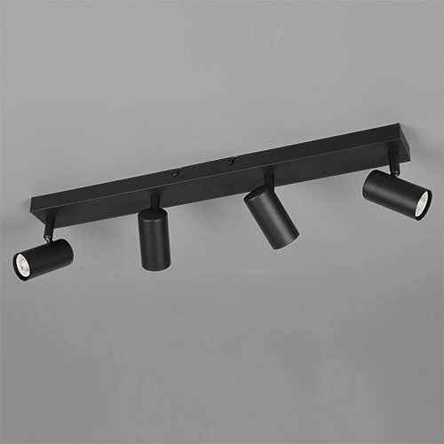 Surface-mounted spot Taryn 4-light black Trio 4017807685633