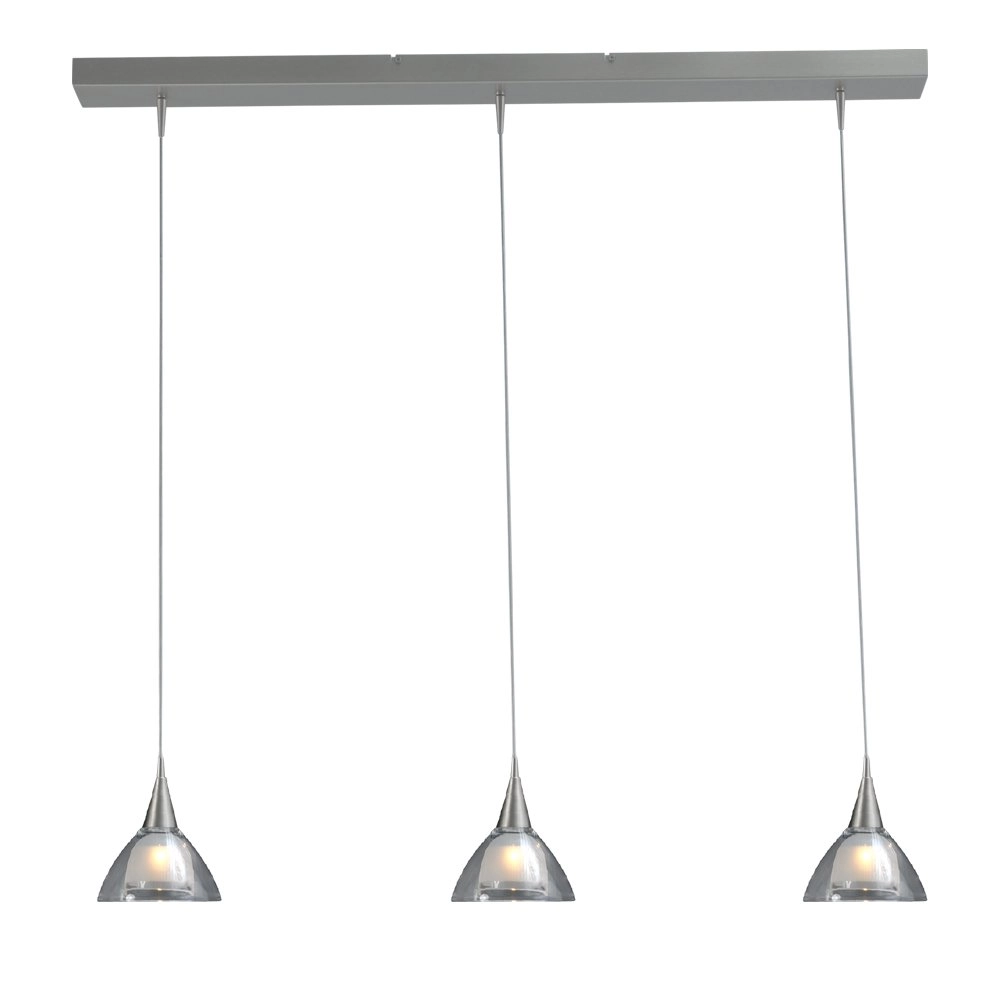 Dining room lamp Caterina LED 3-light stainless steel