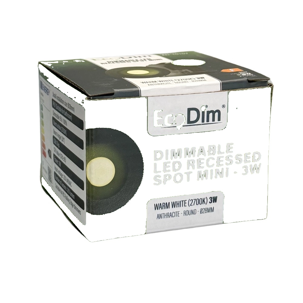 LED Mini recessed spotlight 3W anthracite Lyora 8719322376411