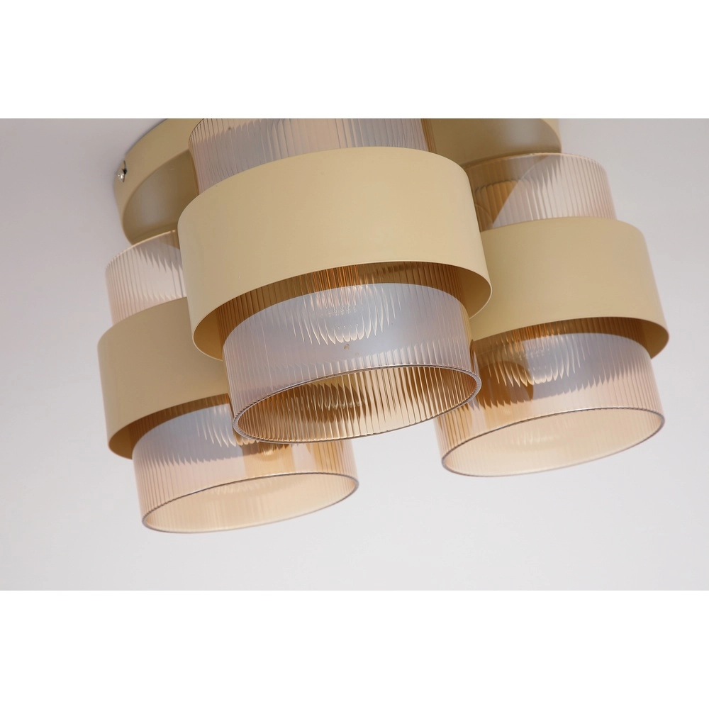 Ceiling lamp Royal 3-light sand brown