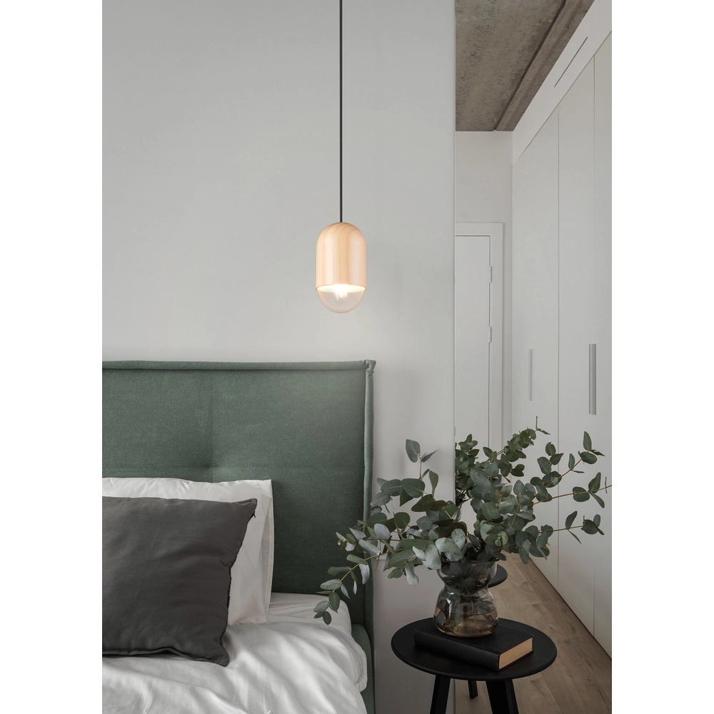 Unique pendant lamp Nara wood Ø 10.5cm Trio 4017807661750