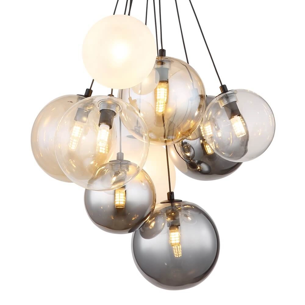 Black pendant lamp Ballgi glass Globo 9007371453160