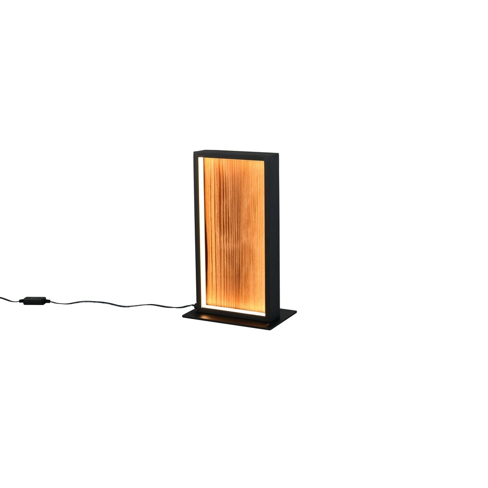 Design table lamp Kalea black with wood