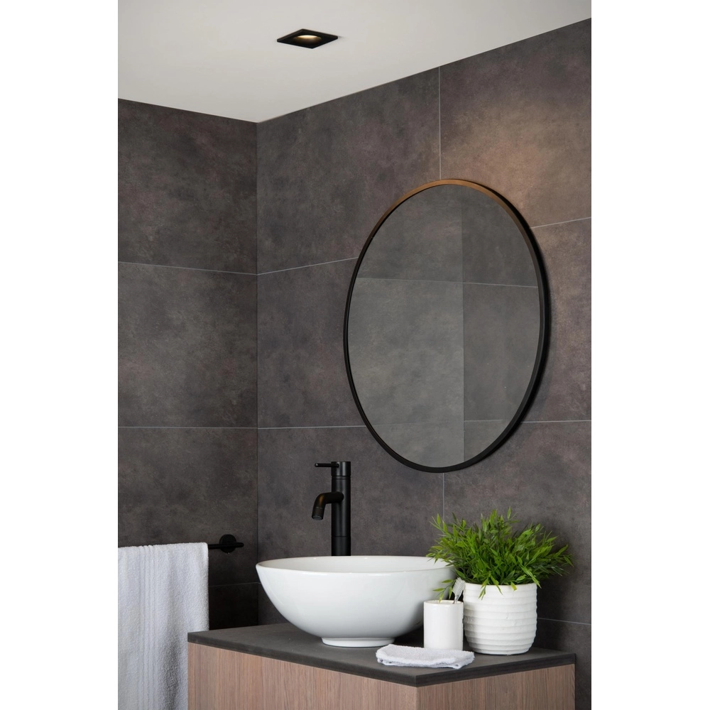 Recessed spotlight Ziva IP44 black Lucide 5411212092199