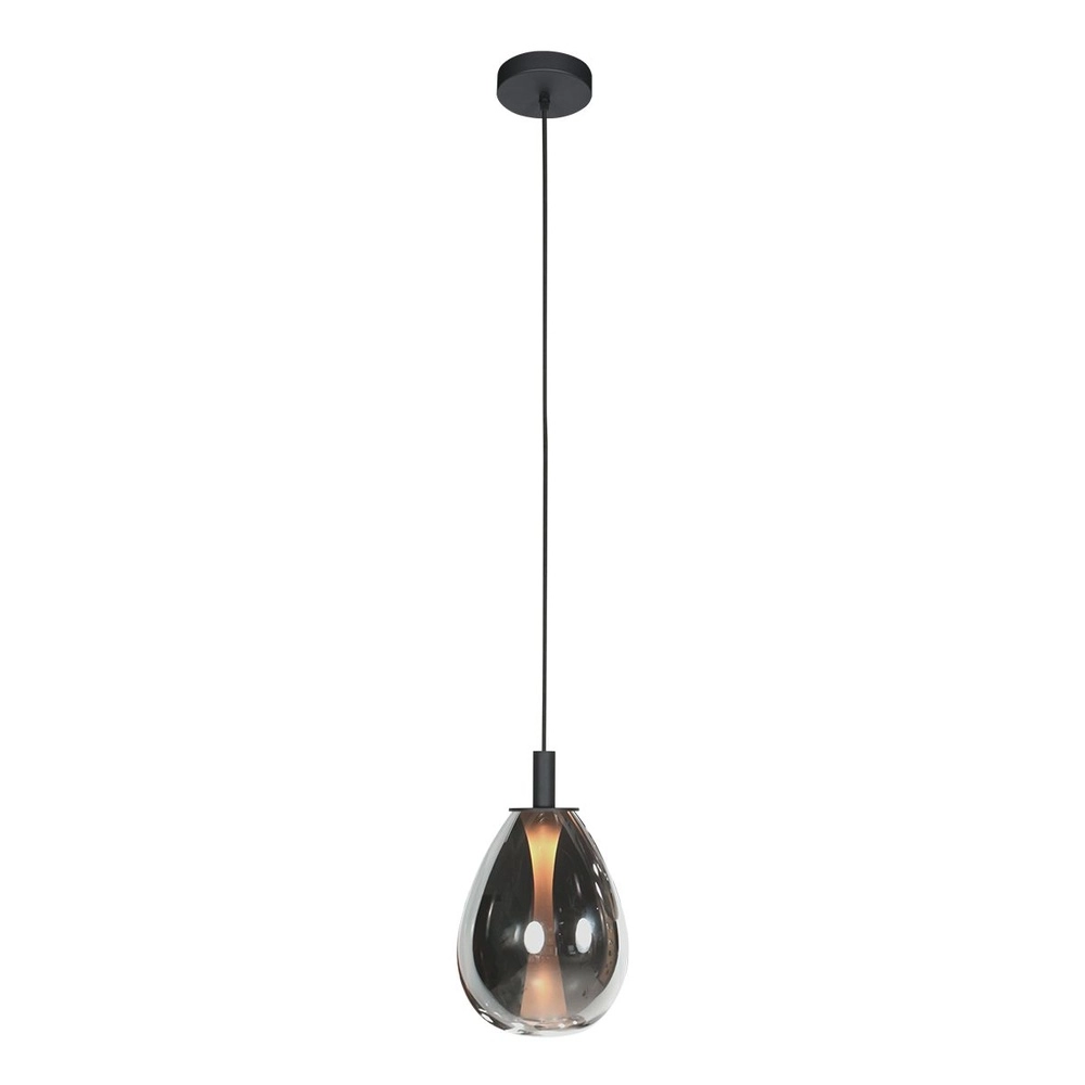 Pendant lamp Glimsy 1-light black Ø 22cm