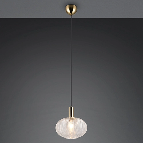 Classic pendant lamp Elvezia transparent glass