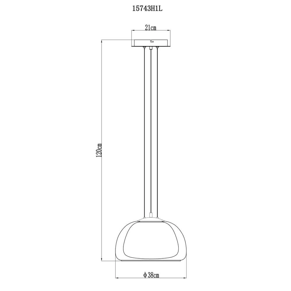 Design pendant lamp Avila single Ø 38cm Globo 9007371474905