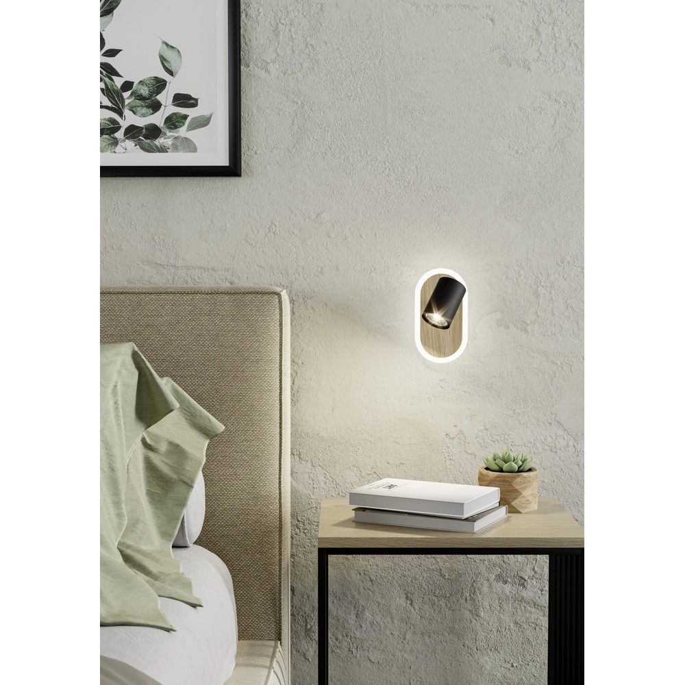 Led wall spot Rimbocchi with wood look Eglo 9008606316519